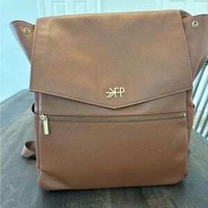 Gently used Freshly Picked Cognac Diaper Bag